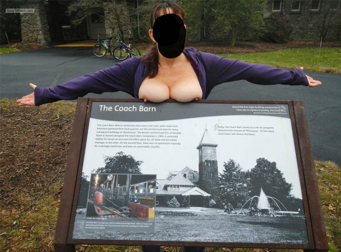 Tit Flash: Wife's Big Tits - Britsgal from United States
